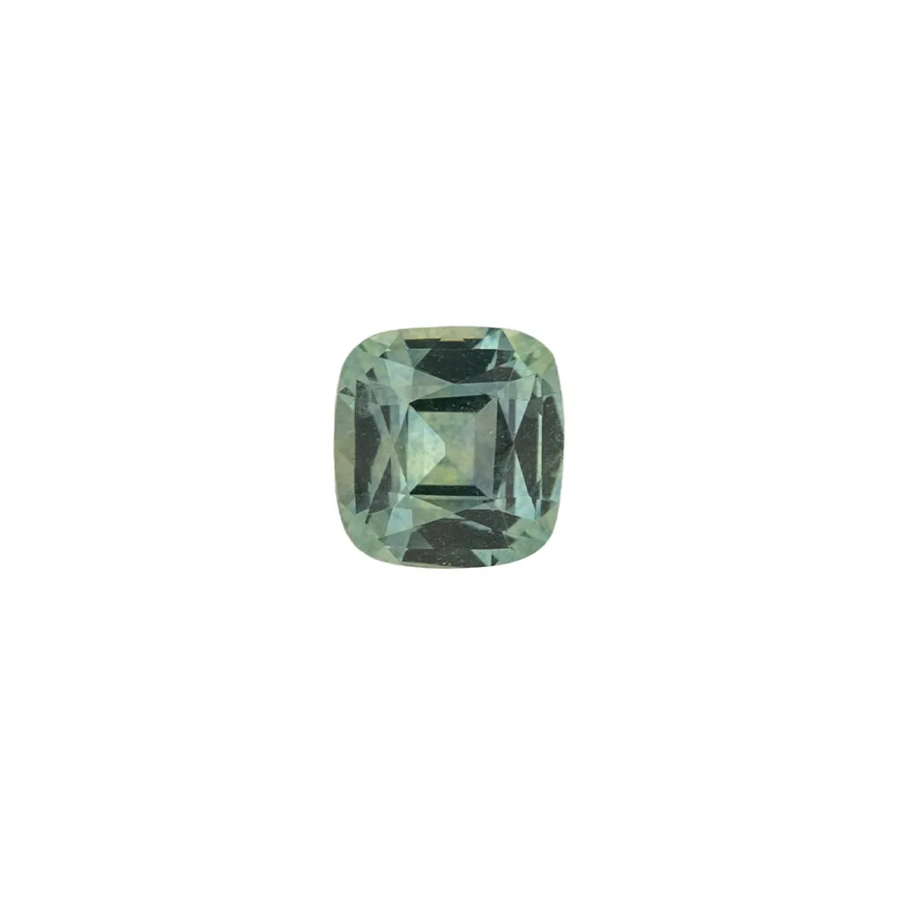 1.26ct Cushion Cut Light Blue Green Montana Sapphire SF346