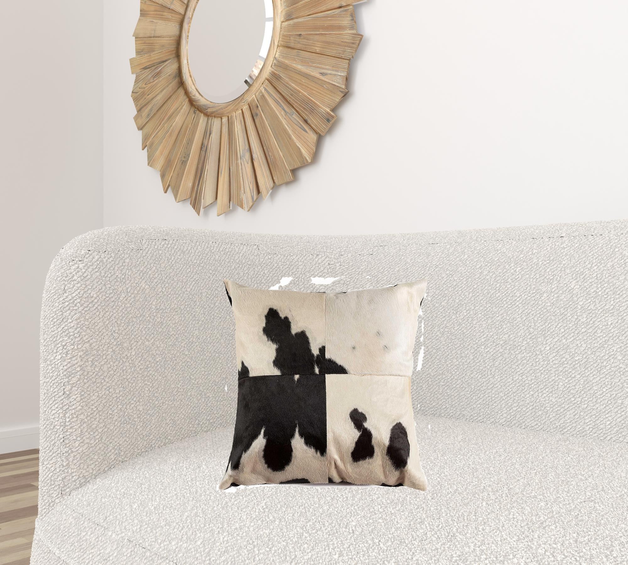 18 X 18 X 5 Black And White Quattro  Pillow