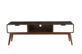 59 X 15 X 19 Rustic Oak Mdf TV Stand