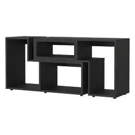 63 Black Open Shelving TV Stand