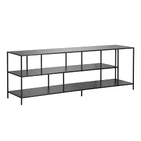 70 Black Metal Open shelving TV Stand