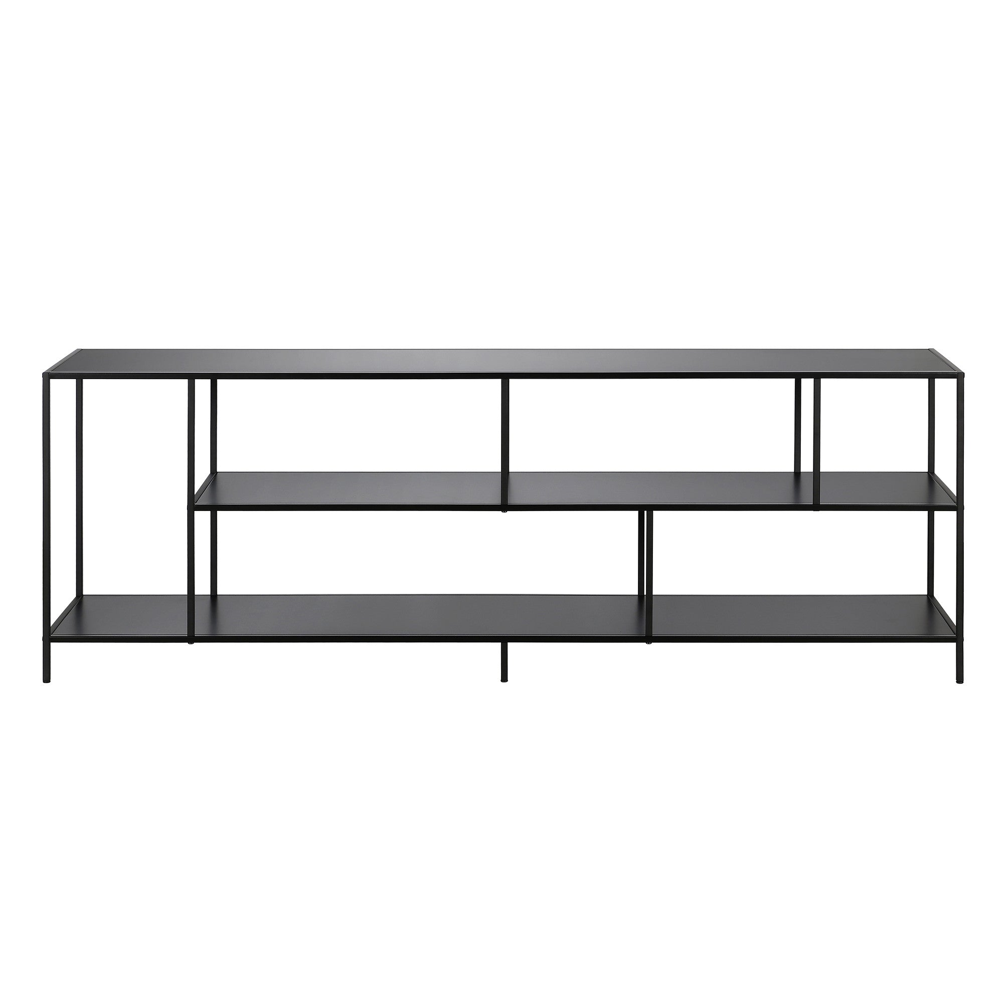 70 Black Metal Open shelving TV Stand