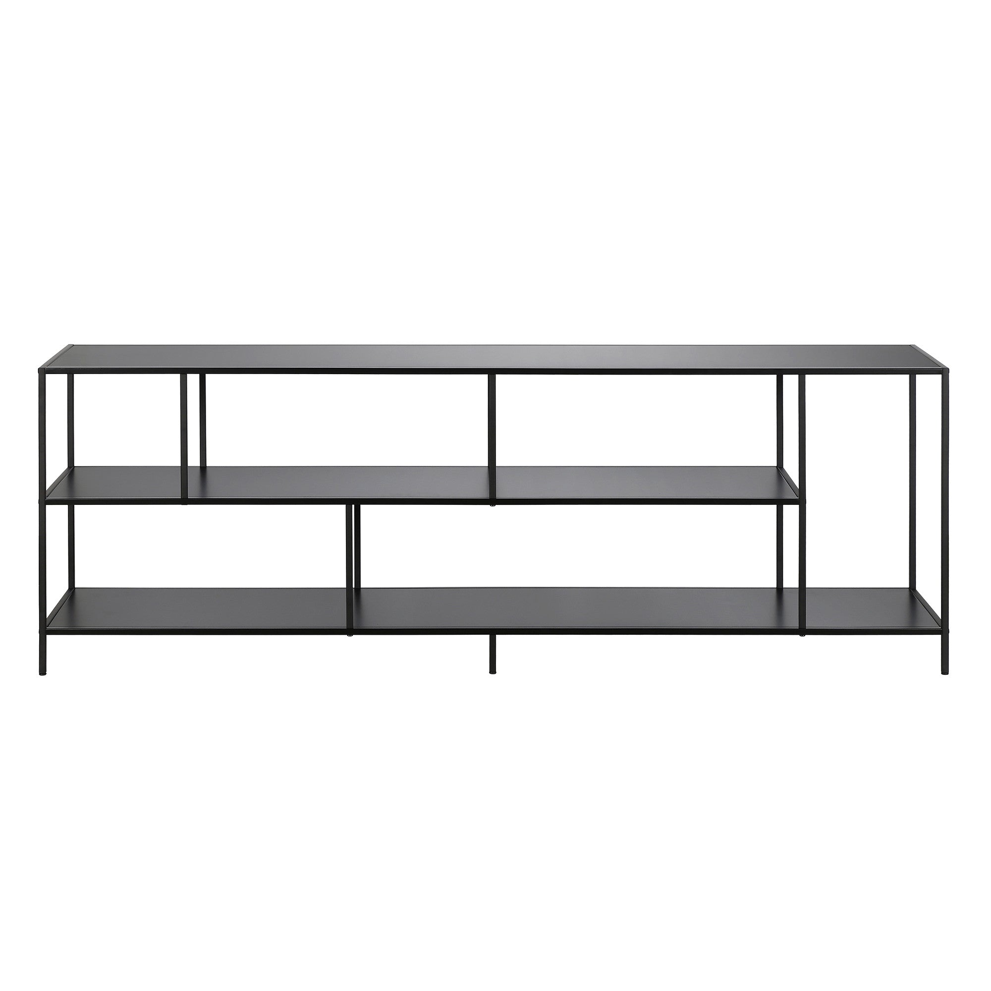 70 Black Metal Open shelving TV Stand