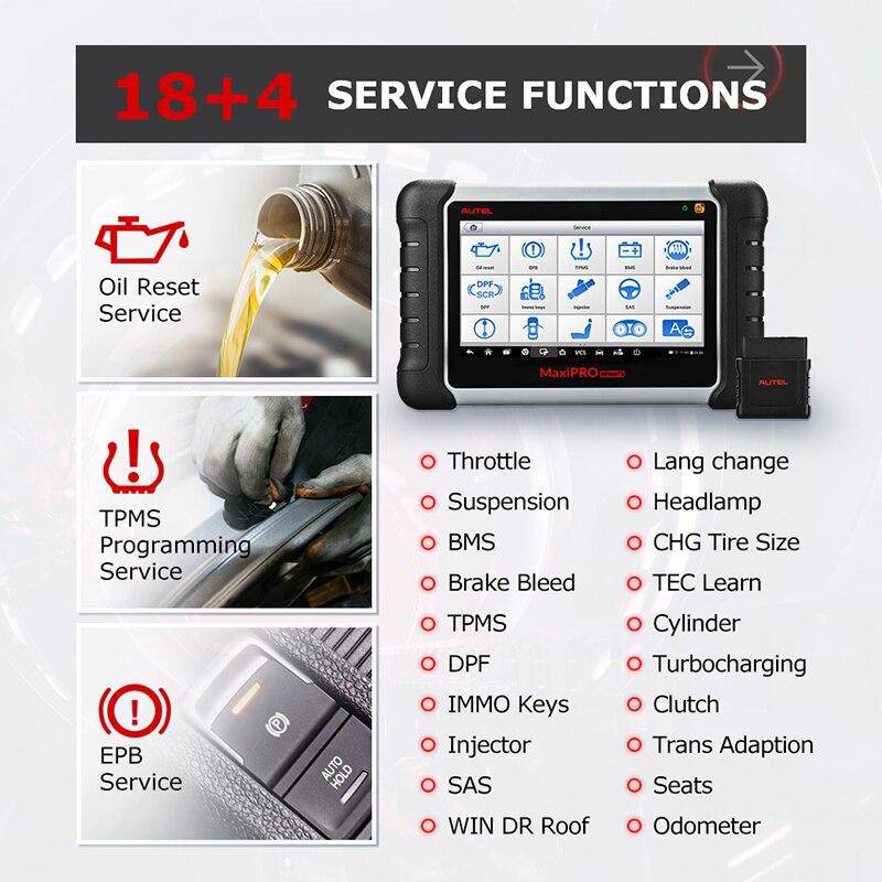 AUTEL MaxiPRO MP808TS OBDII Car Automotive Diagnostic Tool OBD2 Scanner OBD 2 Code Reader TPMS Functions PK AP200 MK808 MK808TS