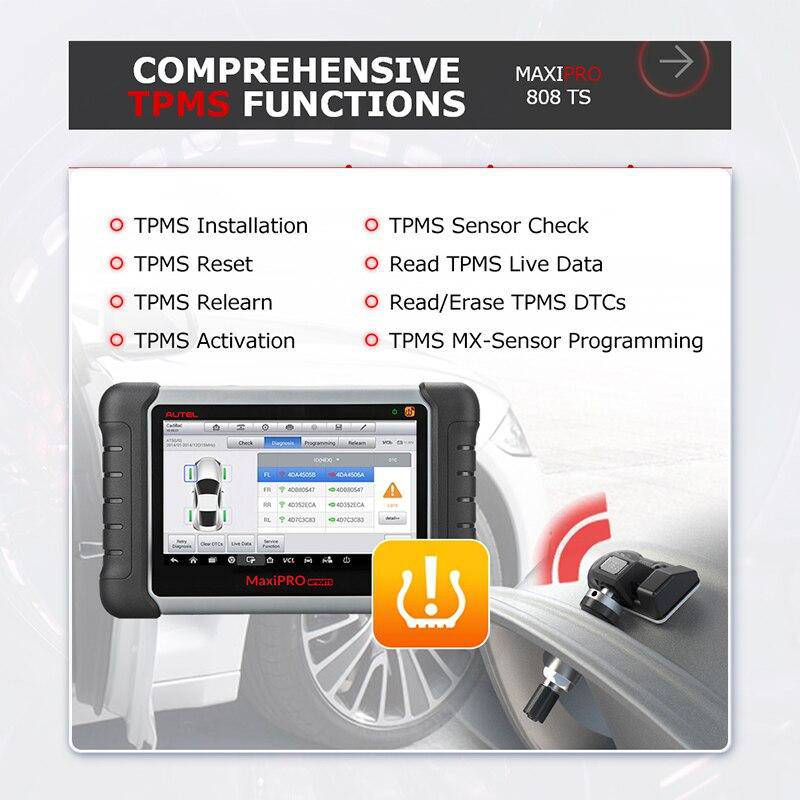 AUTEL MaxiPRO MP808TS OBDII Car Automotive Diagnostic Tool OBD2 Scanner OBD 2 Code Reader TPMS Functions PK AP200 MK808 MK808TS