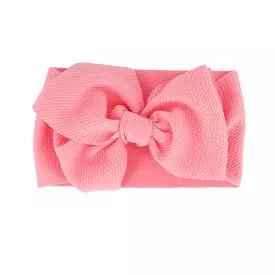 Baby Adjustable Bow Headband — Rose