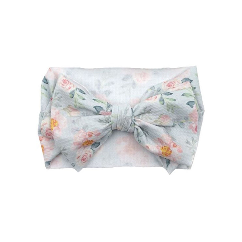 Baby Adjustable Printed Bow Headband — Design #2