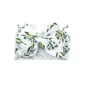 Baby Adjustable Printed Bow Headband — Design #3