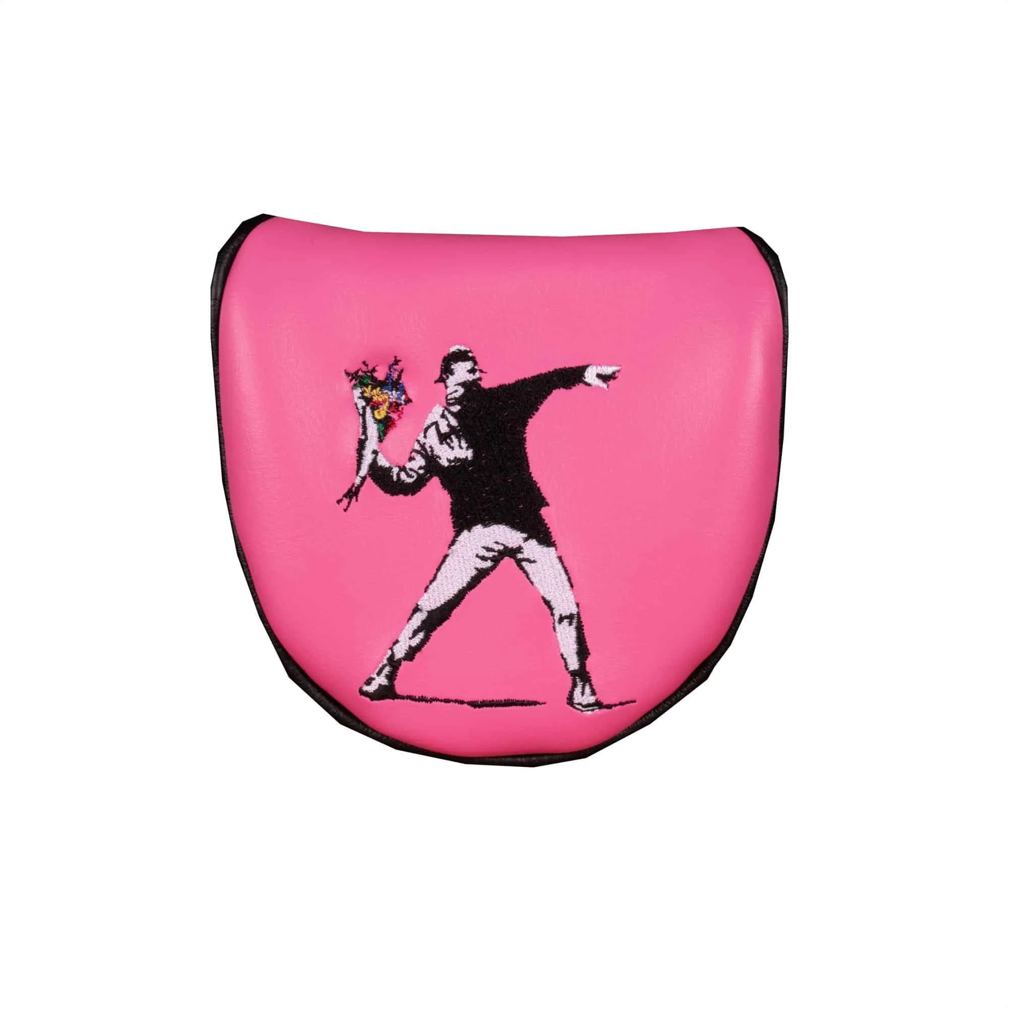 Banksy Flower Thrower Mallet Putter Headcover Pink