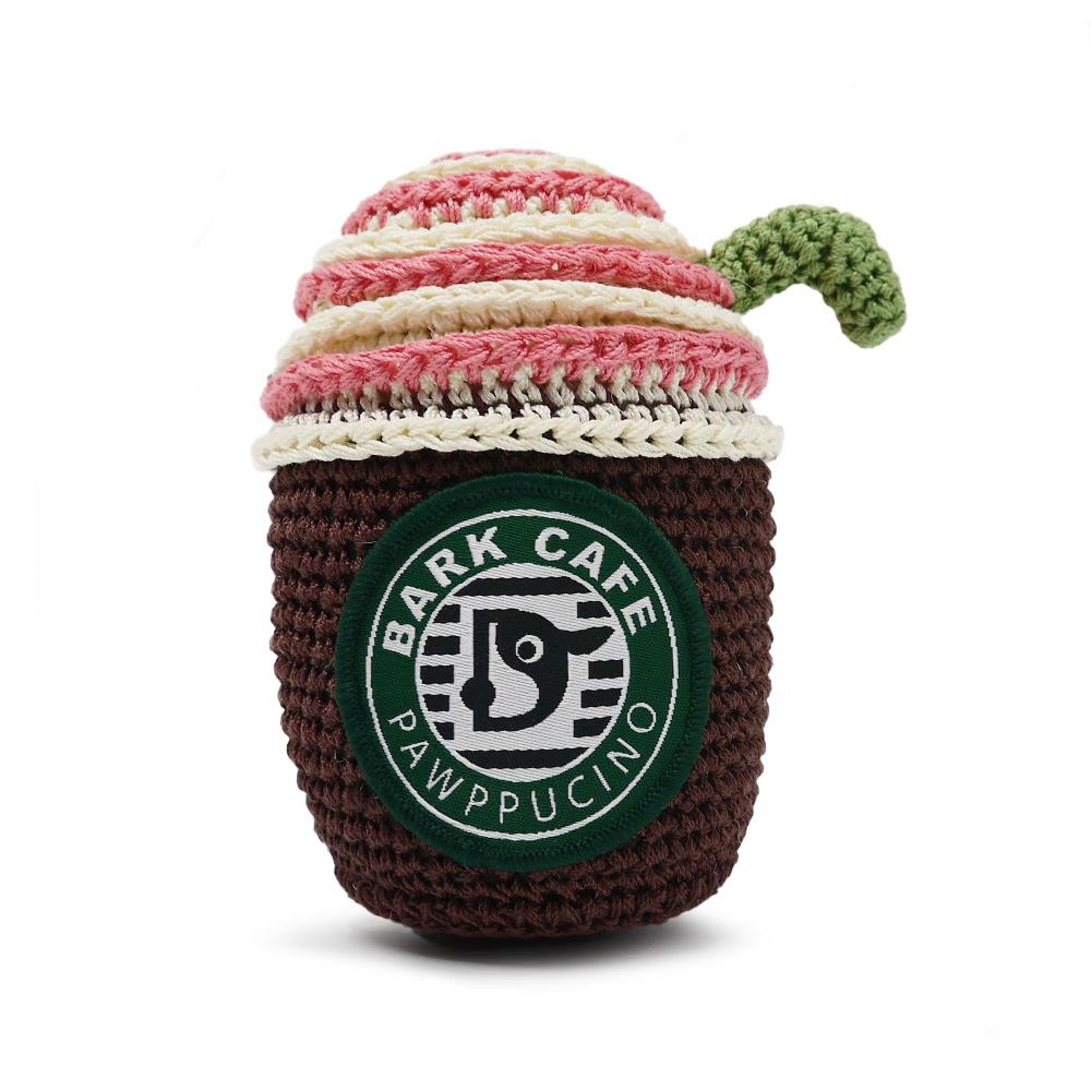 Bark Cafe Pawppucino Knit Dog Toy