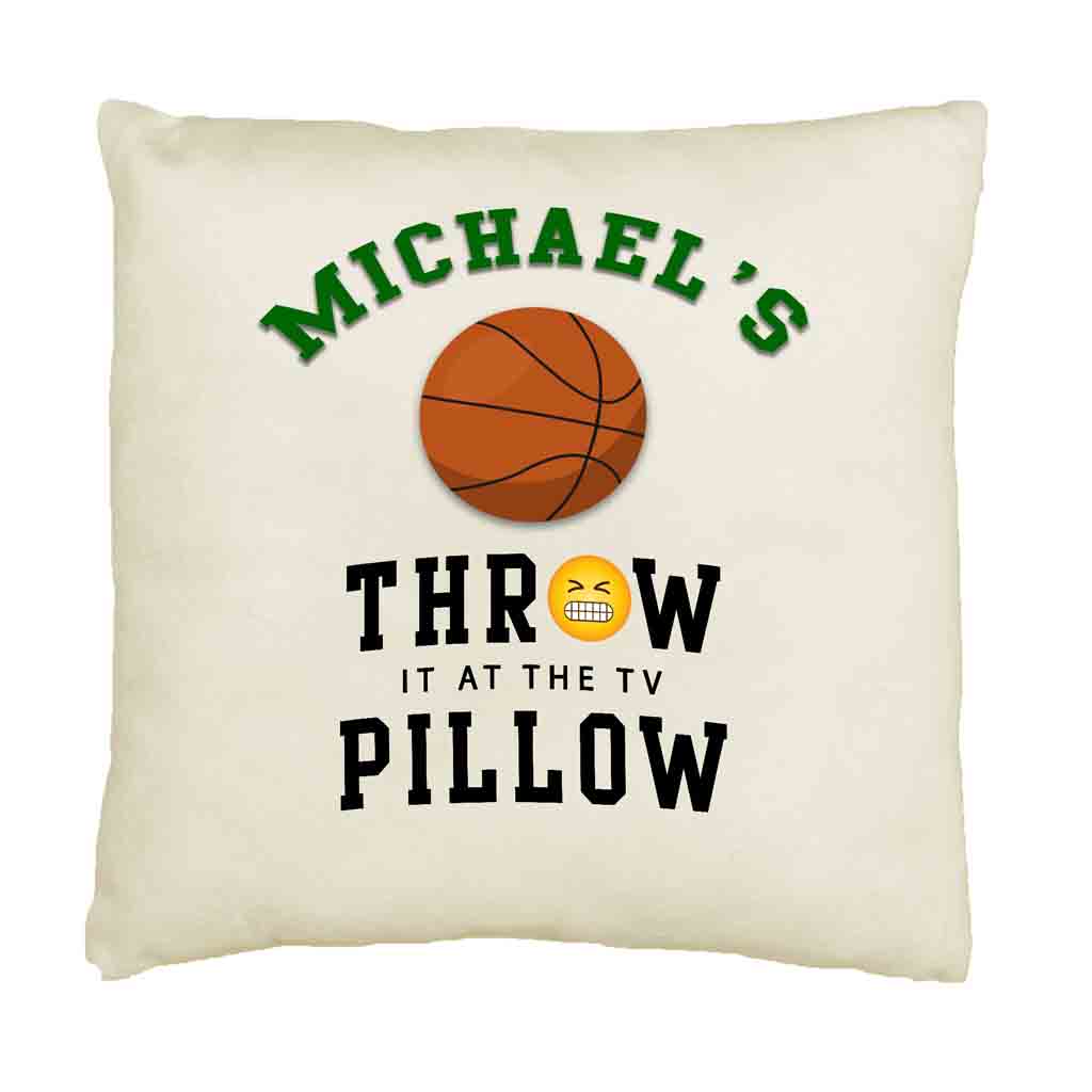 Basketball Fan Throw it at the TV Custom Pillow Cover