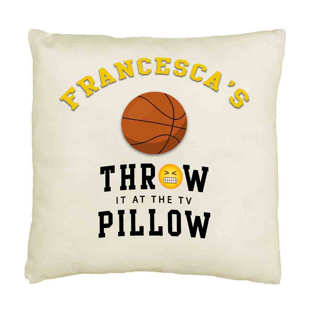 Basketball Fan Throw it at the TV Custom Pillow Cover