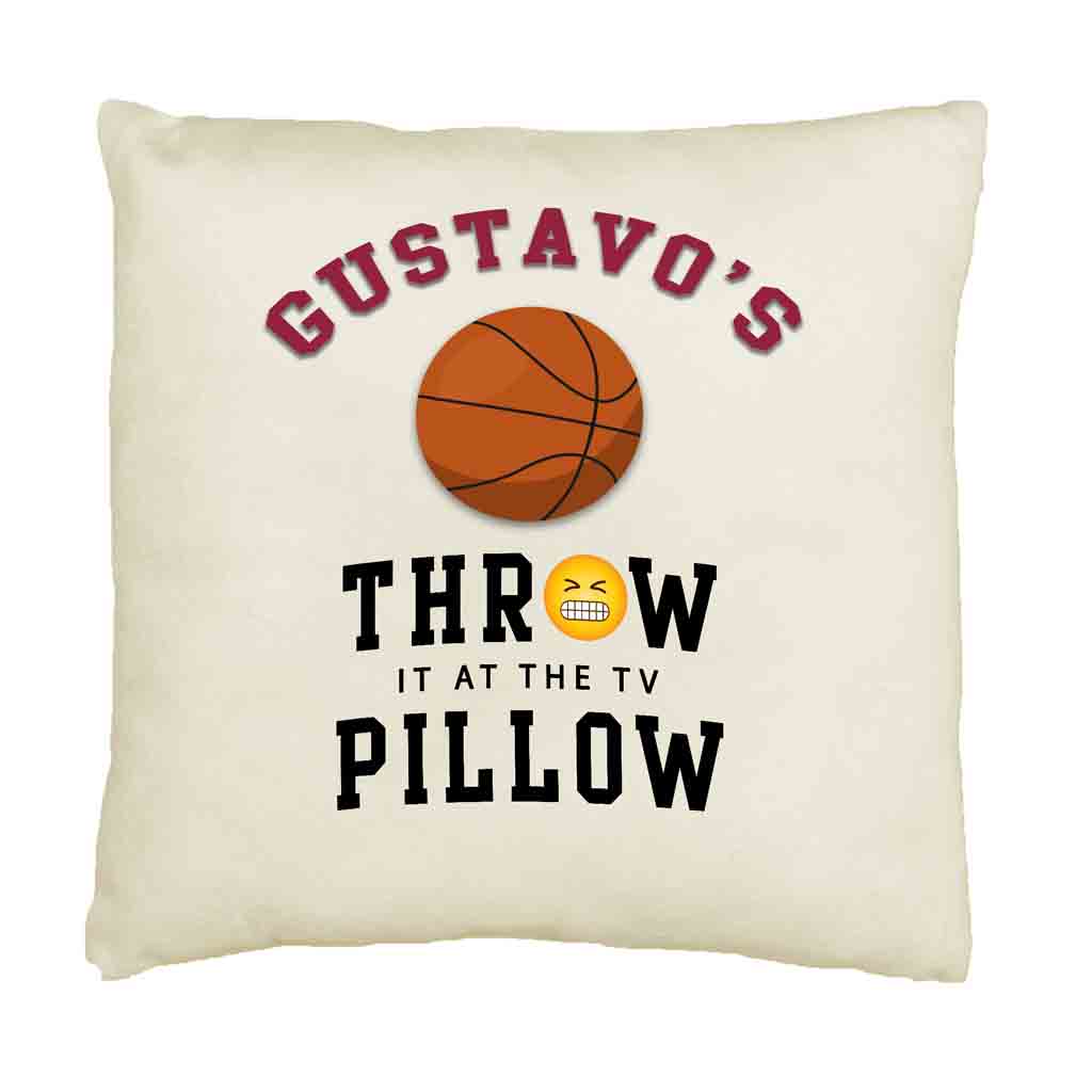 Basketball Fan Throw it at the TV Custom Pillow Cover