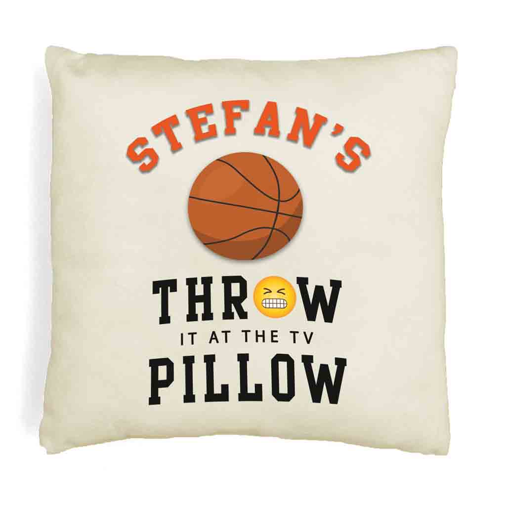 Basketball Fan Throw it at the TV Custom Pillow Cover