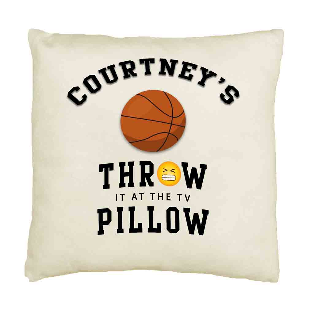 Basketball Fan Throw it at the TV Custom Pillow Cover