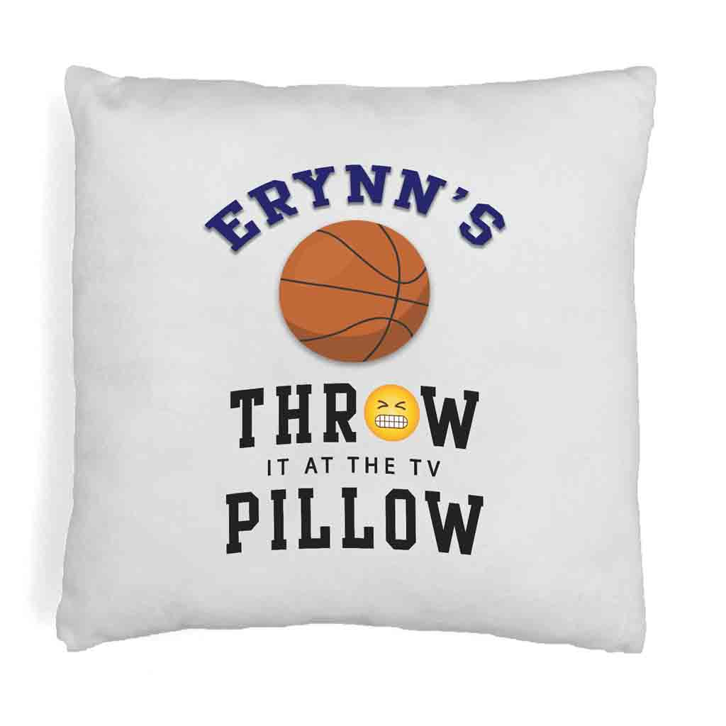 Basketball Fan Throw it at the TV Custom Pillow Cover