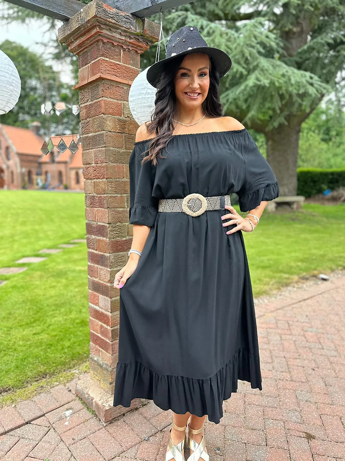 Black Essential Frill Hem Dress Ashleigh