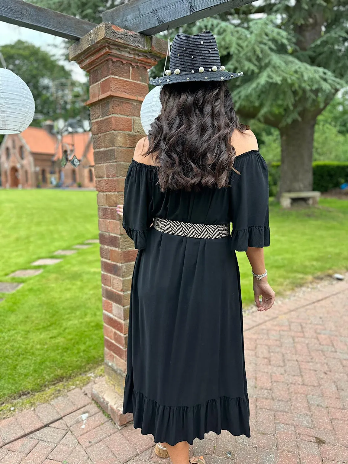 Black Essential Frill Hem Dress Ashleigh