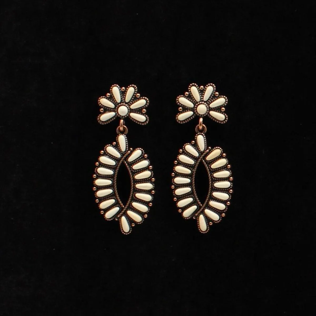 Blazin Roxx Earrings Ivory Stone Copper