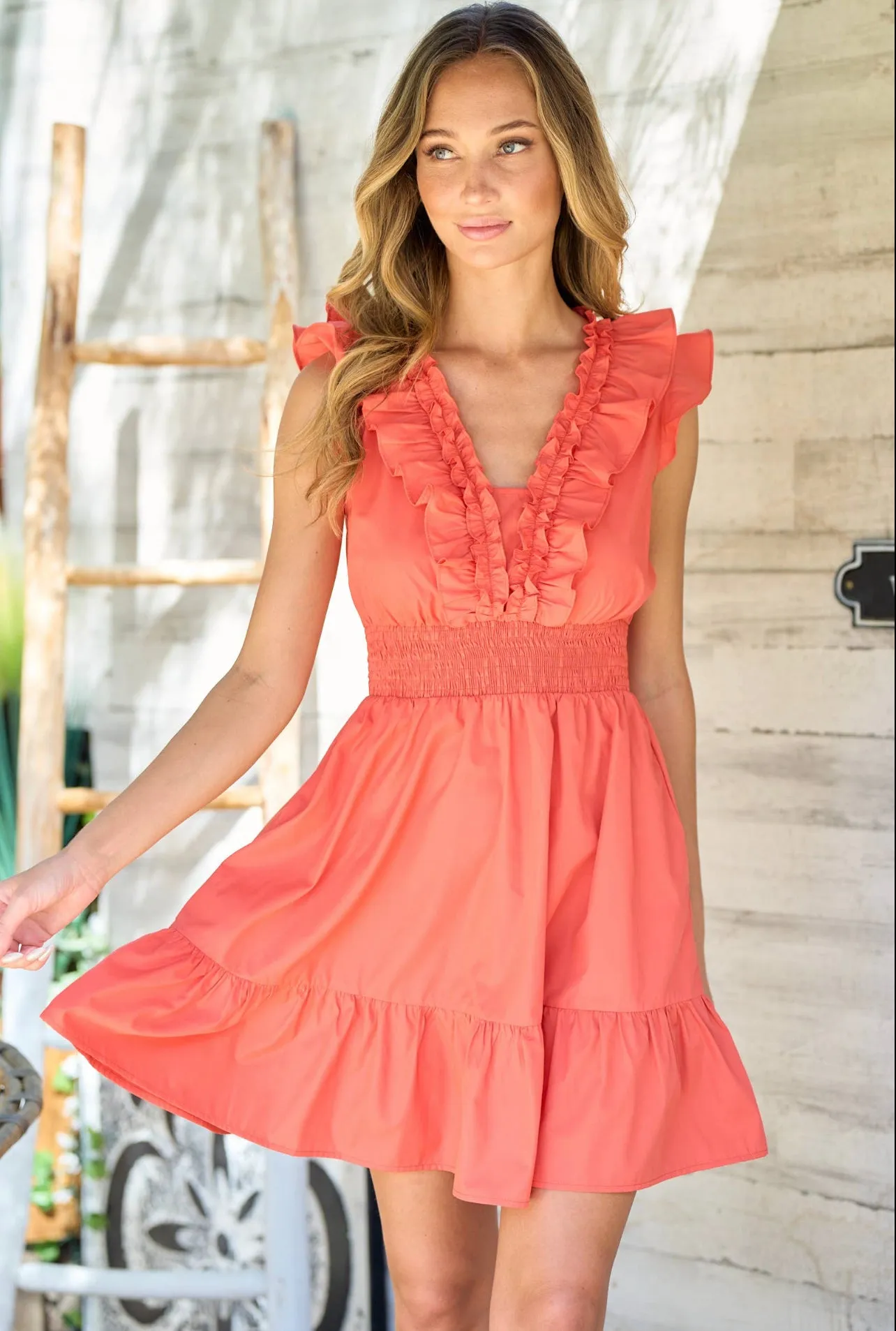 Bodice ruffled dress—Org