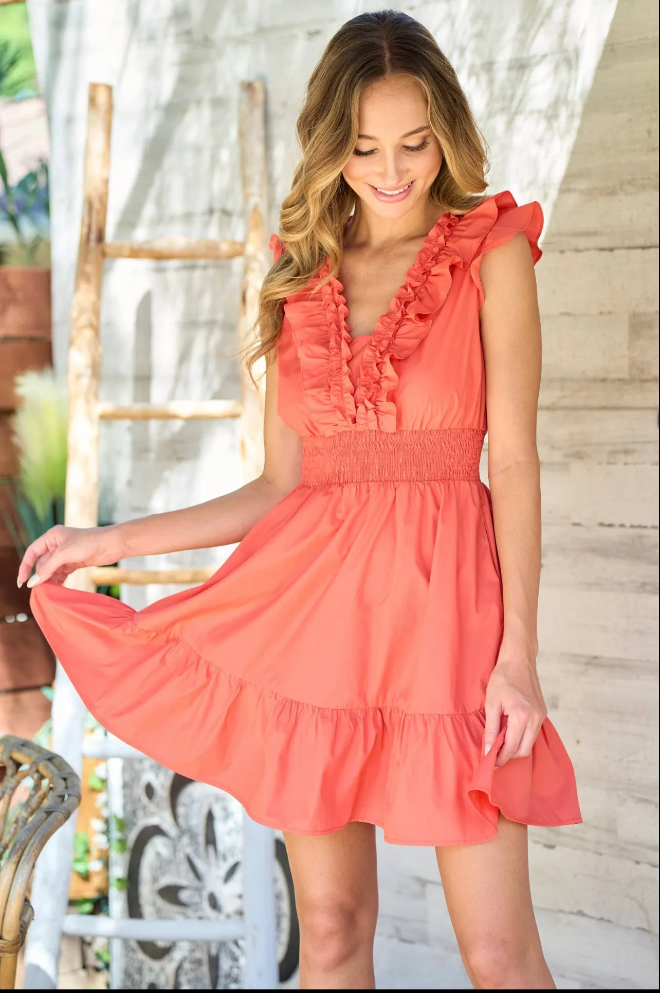 Bodice ruffled dress—Org