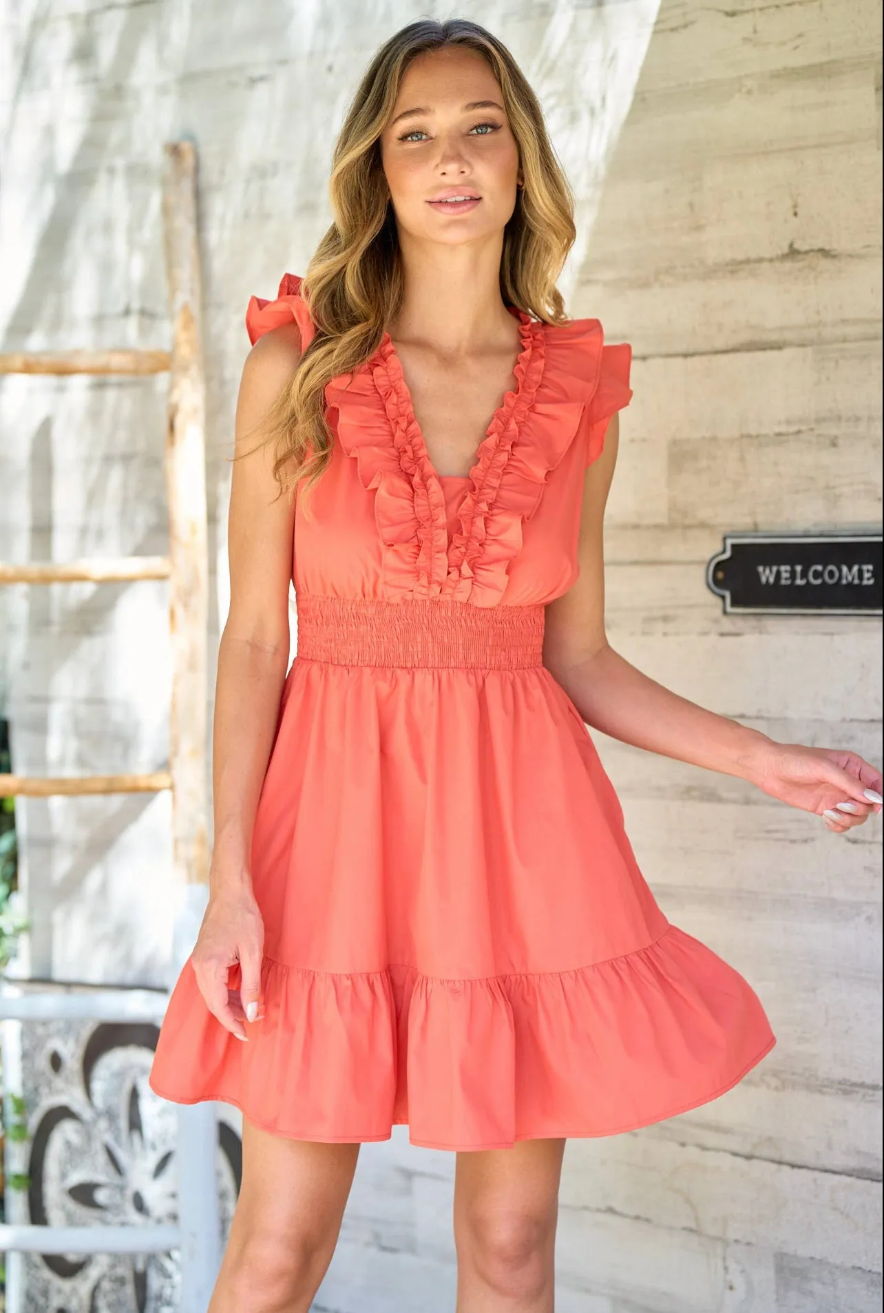 Bodice ruffled dress—Org