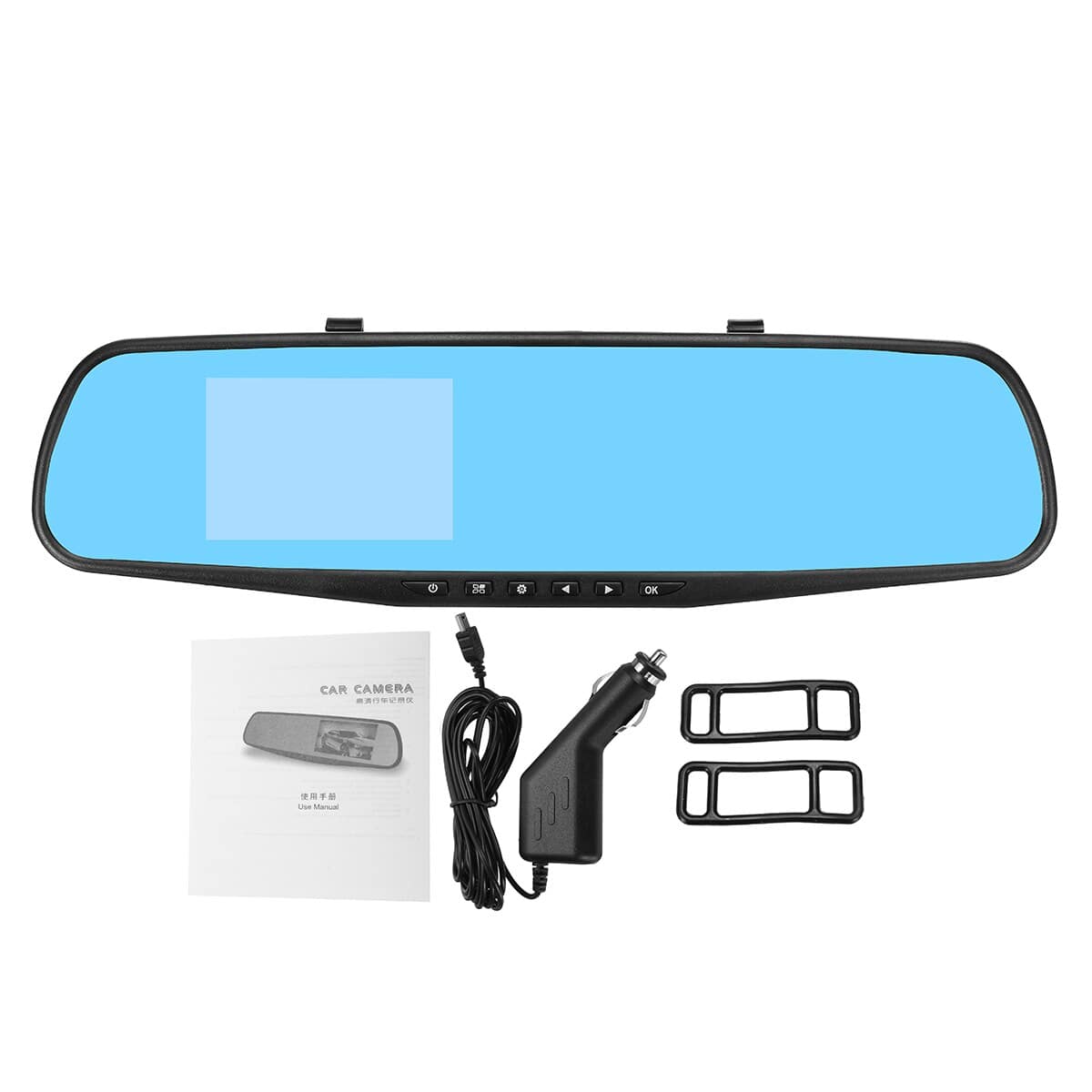 Car DVR Camera 4.3 inch Full HD 1080P Auto Data Recorder Rearview Mirror Dash Digital Video Recorder Dual Lens Camcorder