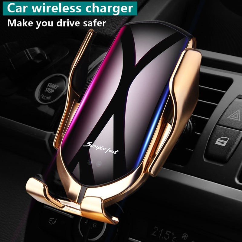 Car Wireless Charger Stand Air Outlet Multifunction Phone Holder Auto Wireless Charging Bracket