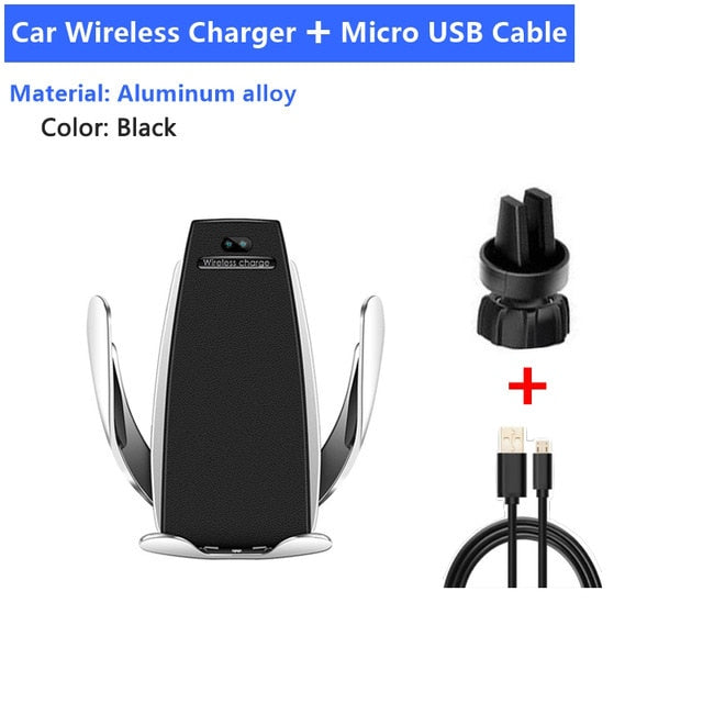 Car Wireless Charger Stand Air Outlet Multifunction Phone Holder Auto Wireless Charging Bracket