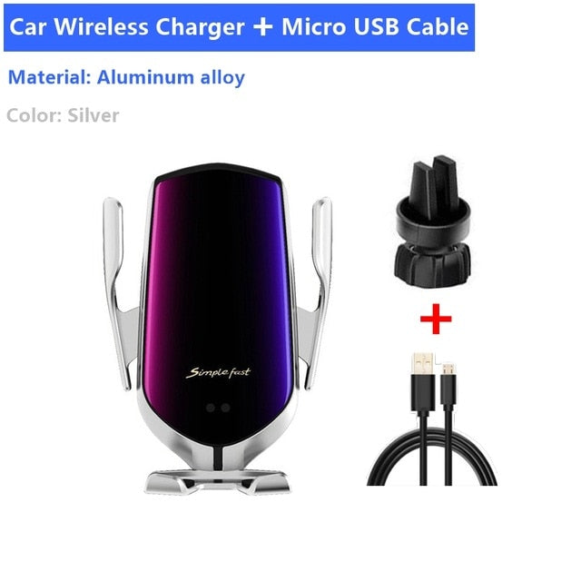 Car Wireless Charger Stand Air Outlet Multifunction Phone Holder Auto Wireless Charging Bracket