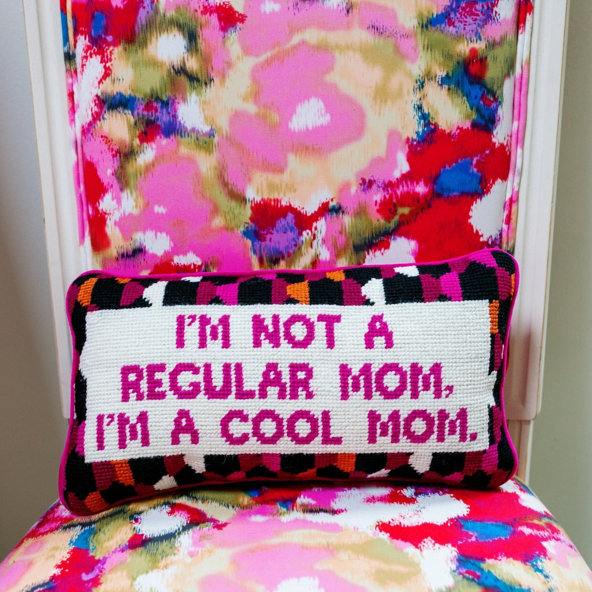 Cool Mom Needlepoint Pillow