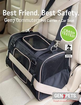 Crash Tested Gen7 Commuter Dog, Cat, Pet Carrier + Car Seat