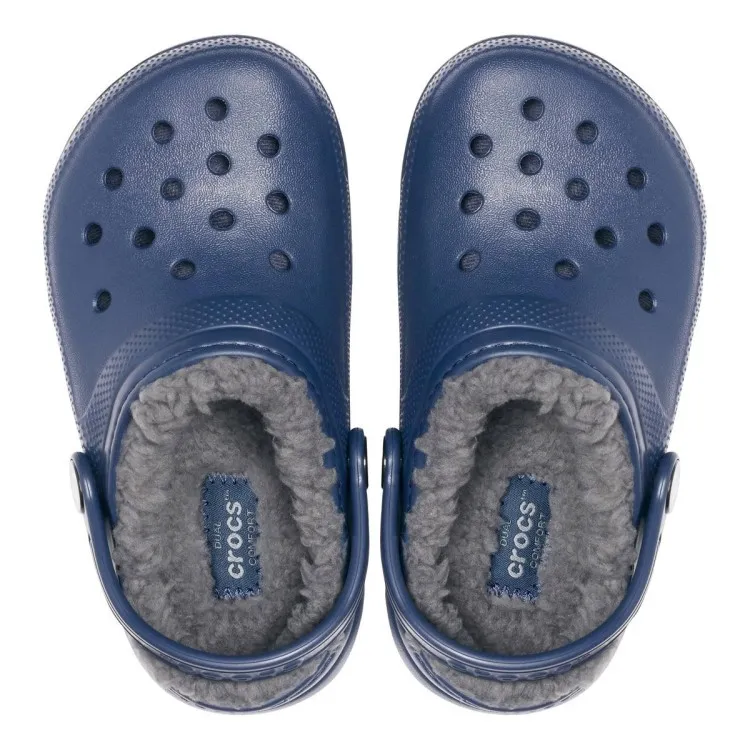 Crocs Classic Lined Clog Toddler Bambino Navy Charcoal