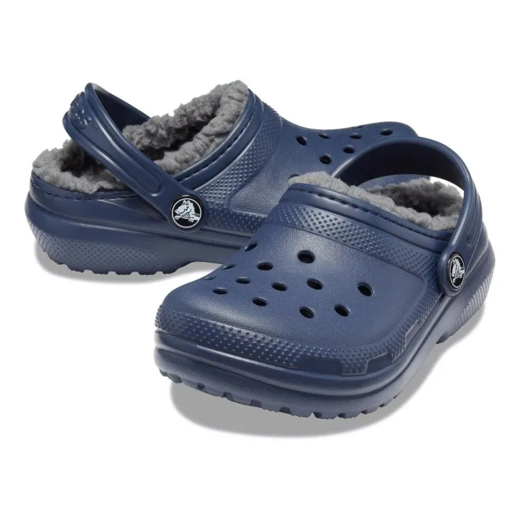 Crocs Classic Lined Clog Toddler Bambino Navy Charcoal