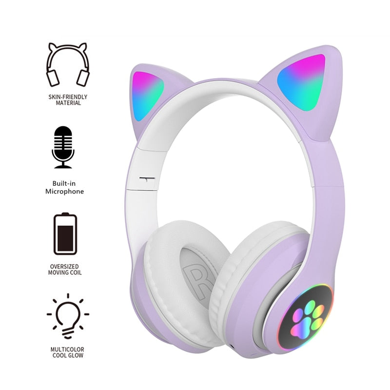 cute cat ears kid Wireless headphones