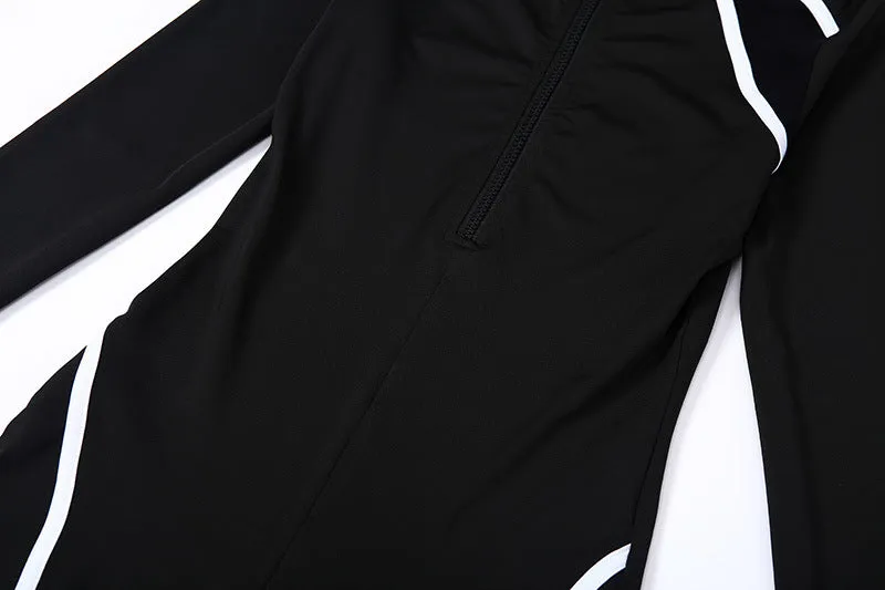 CXUEY Long Sleeve Jumpsuit Fitness gym workout sportwear