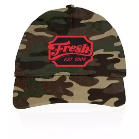 Fresh Cheers - Infrared on Forest Green Camo Dad Hat