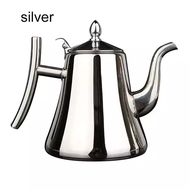 Gold Teapot with Infuser Stainless Steel Water Kettle Tea pot Polish Fashion - KITCHEN TOOL