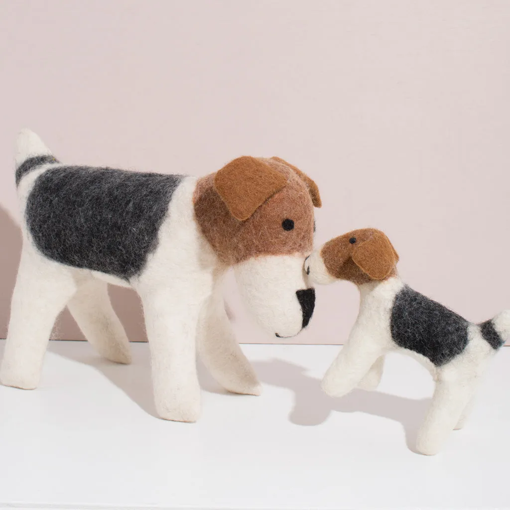 Hand Felted Terrier Duo