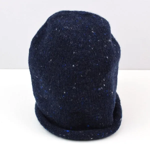 Hikaru Noguchi - Soft Tweed Beanie - Navy