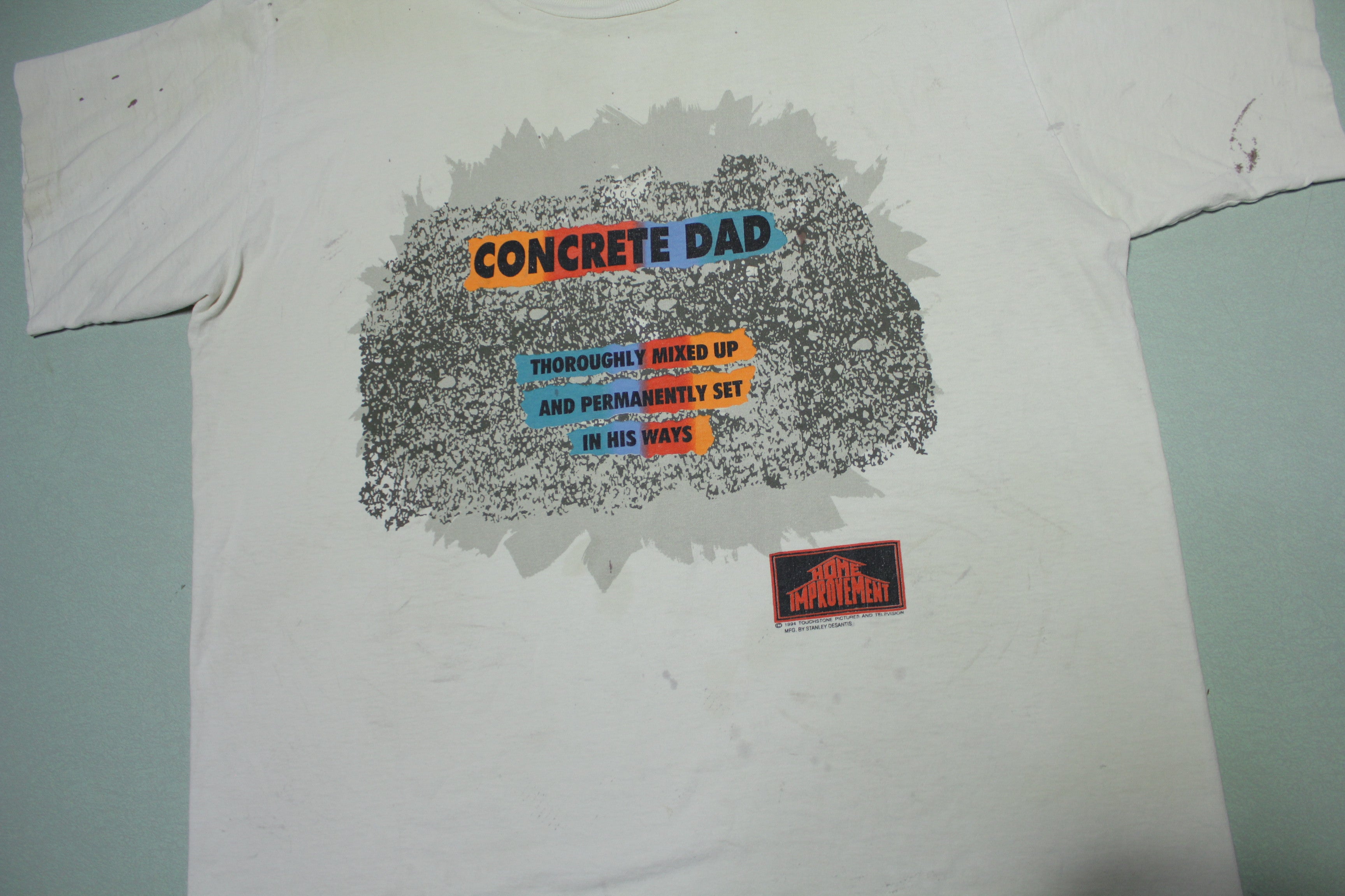 Home Improvement Concrete Dad Stanley Desantis 1994 Vintage 90's TV Promo T-Shirt