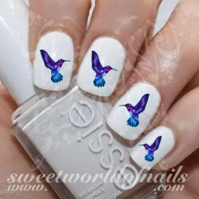 Hummingbird Nail Water Decals Transfers Wraps