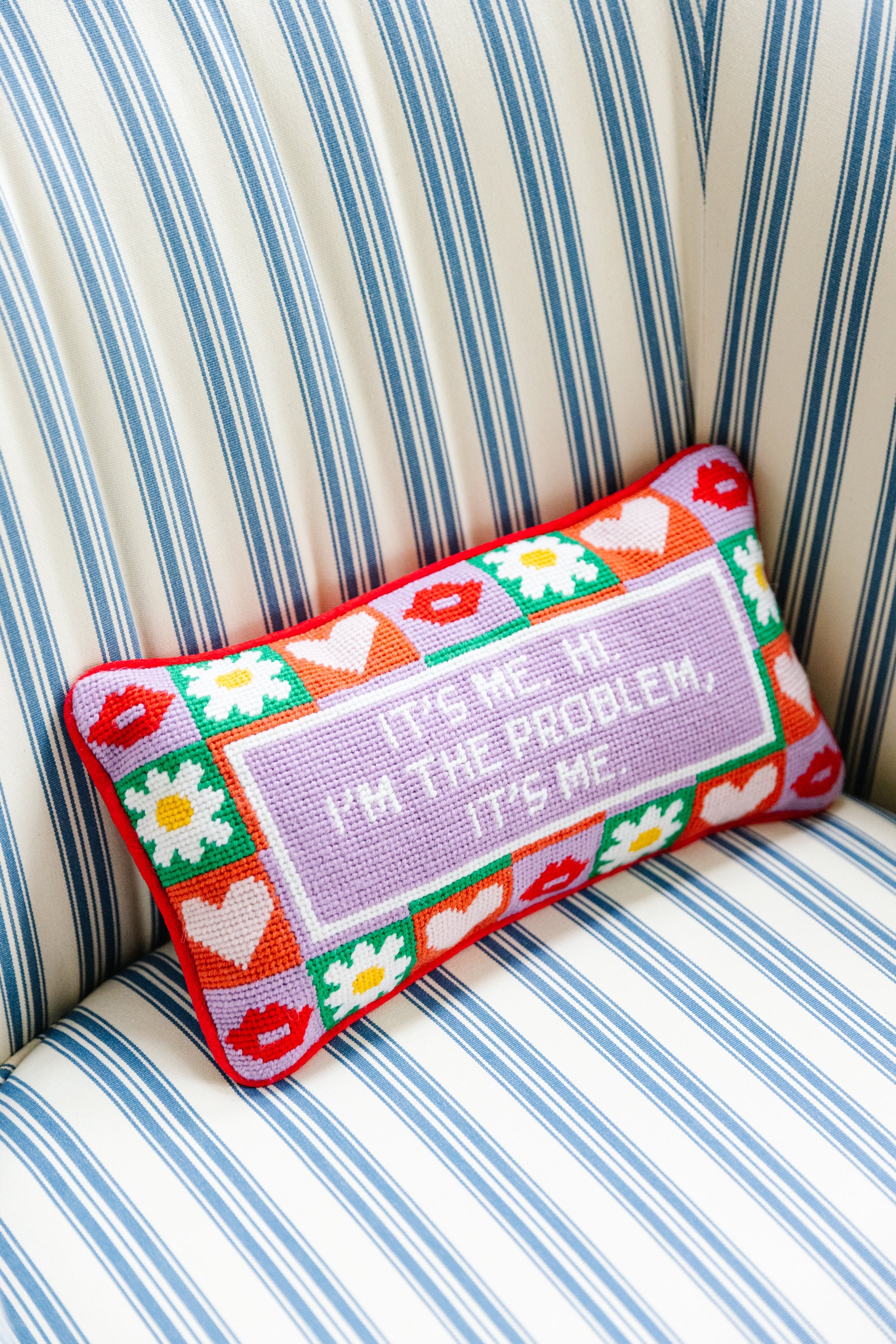 It's Me Needlepoint Pillow