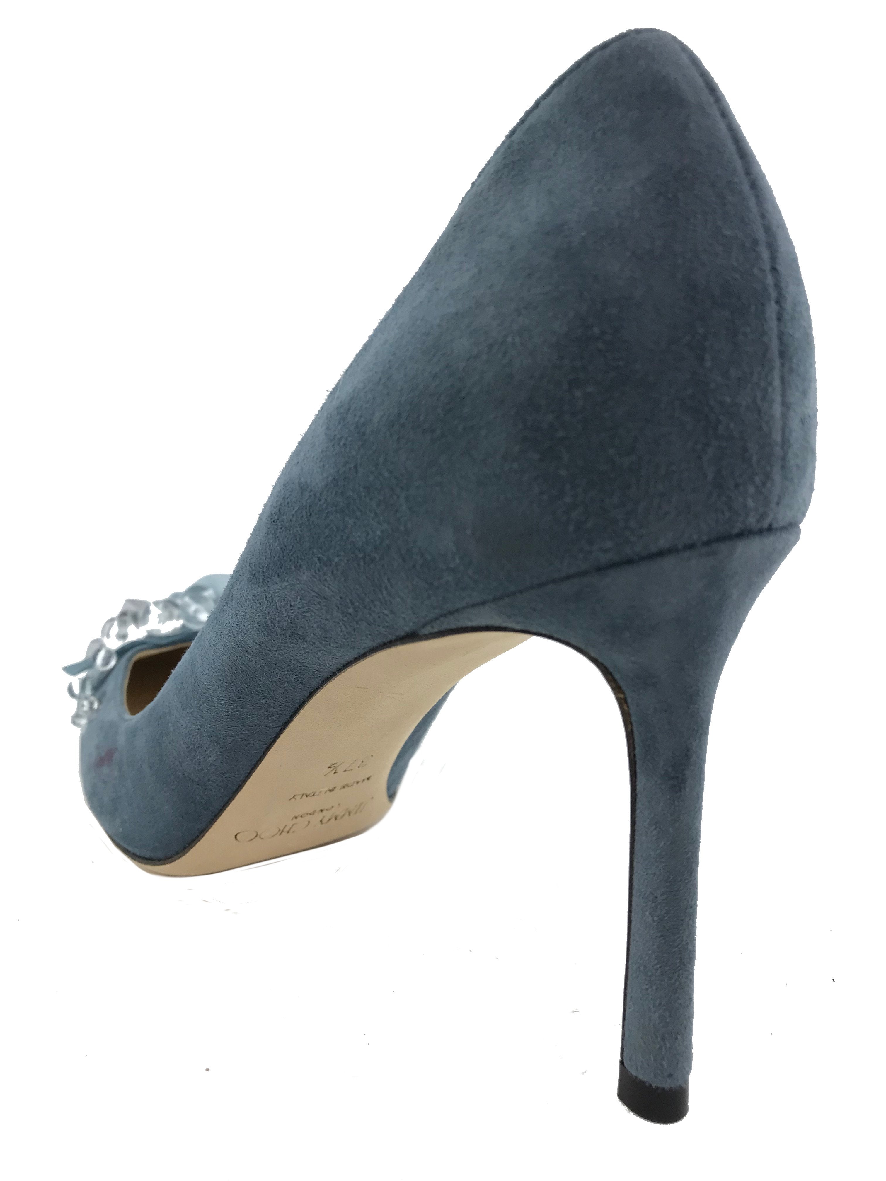 Jimmy Choo Romy Suede Flower Pump Size 7.5