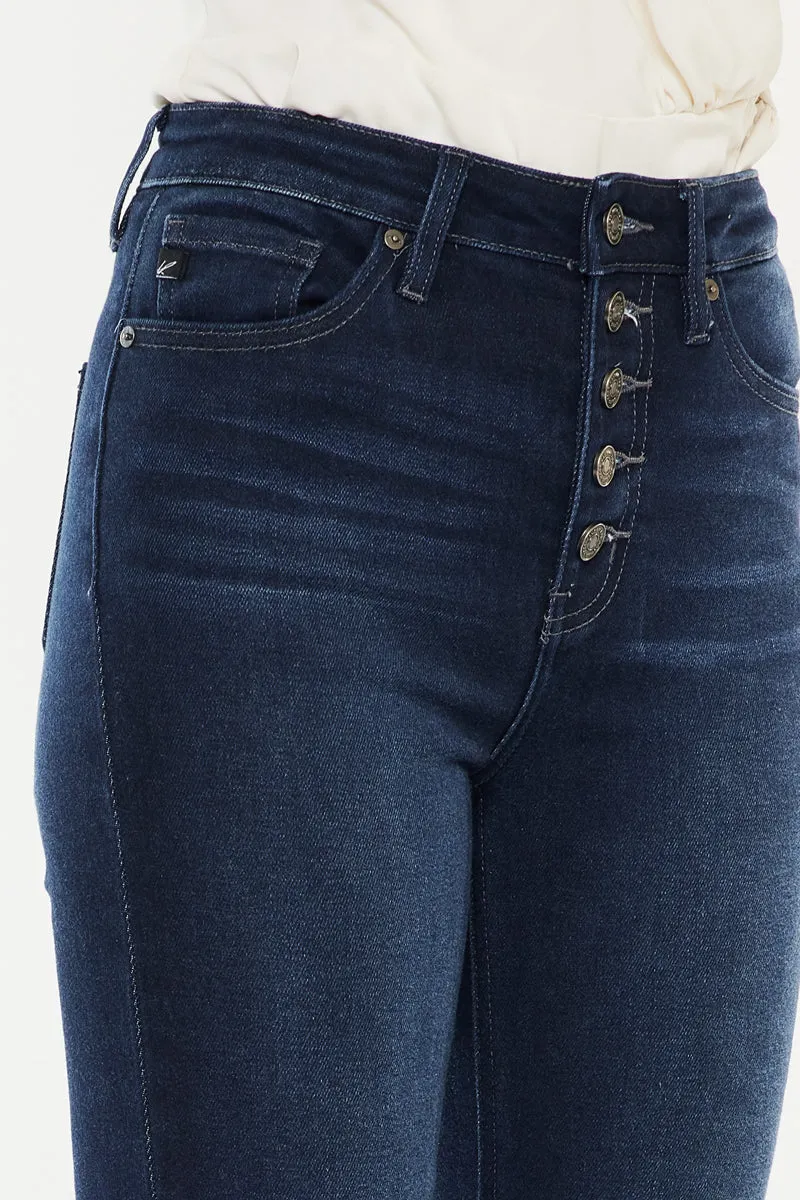 Kancan Ultra High Rise Flare Jeans (Petite)