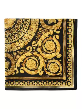 LARGE BAROQUE SILHOUETTE SILK FOULARD