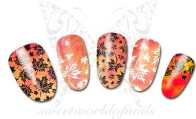 Leaves Nail Water Decals Transfers Wraps