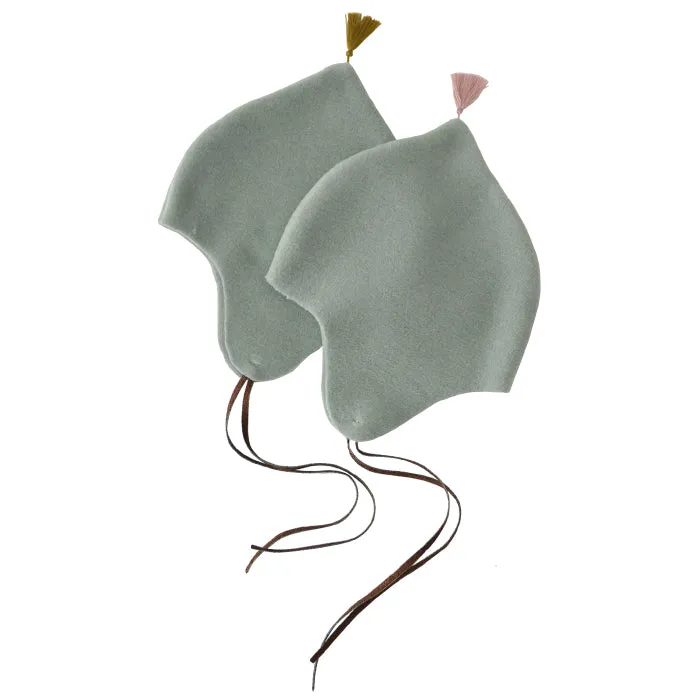 Makié Baby Fleece Bonnet Sage Green