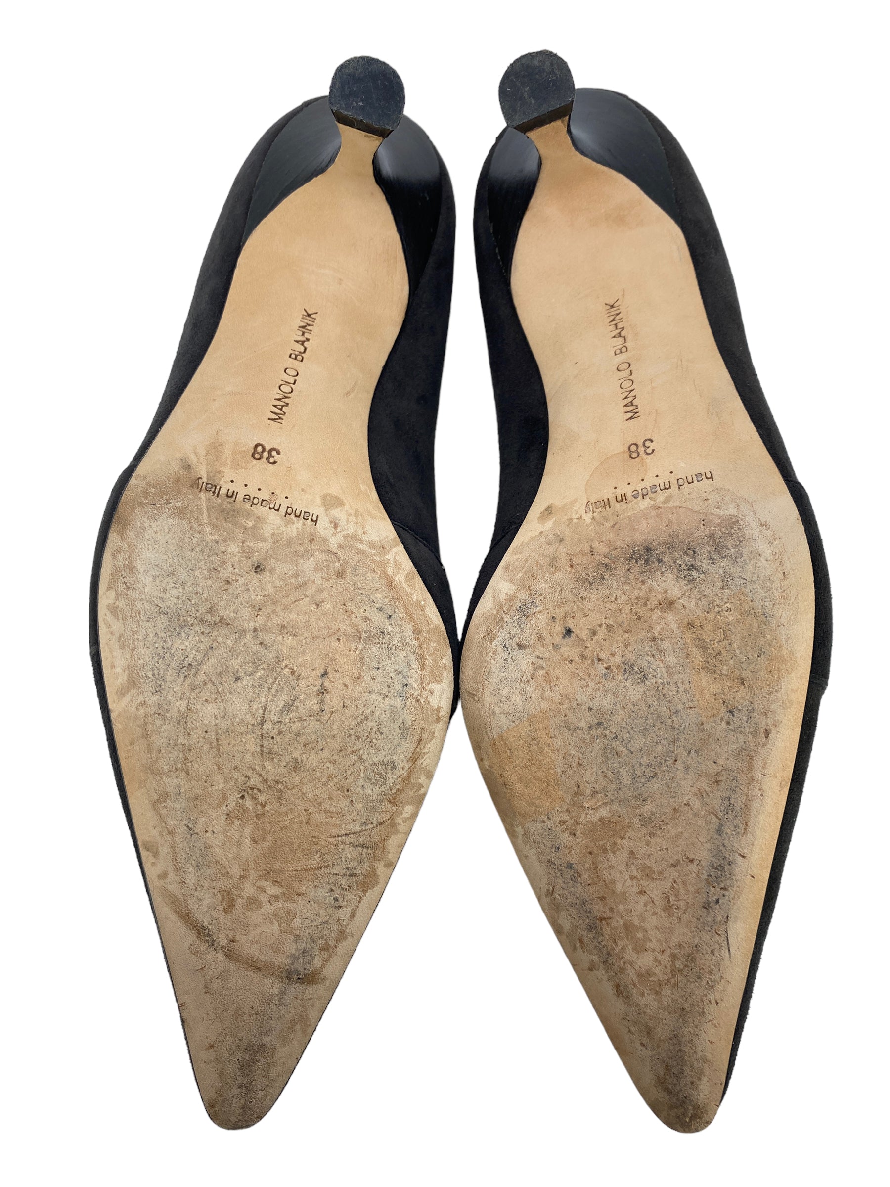 Manolo Blahnik Grey Suede Pumps Size 38