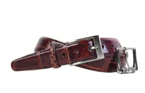 MARTIN DINGMAN WALNUT JEFFERSON ALLIGATOR BELT